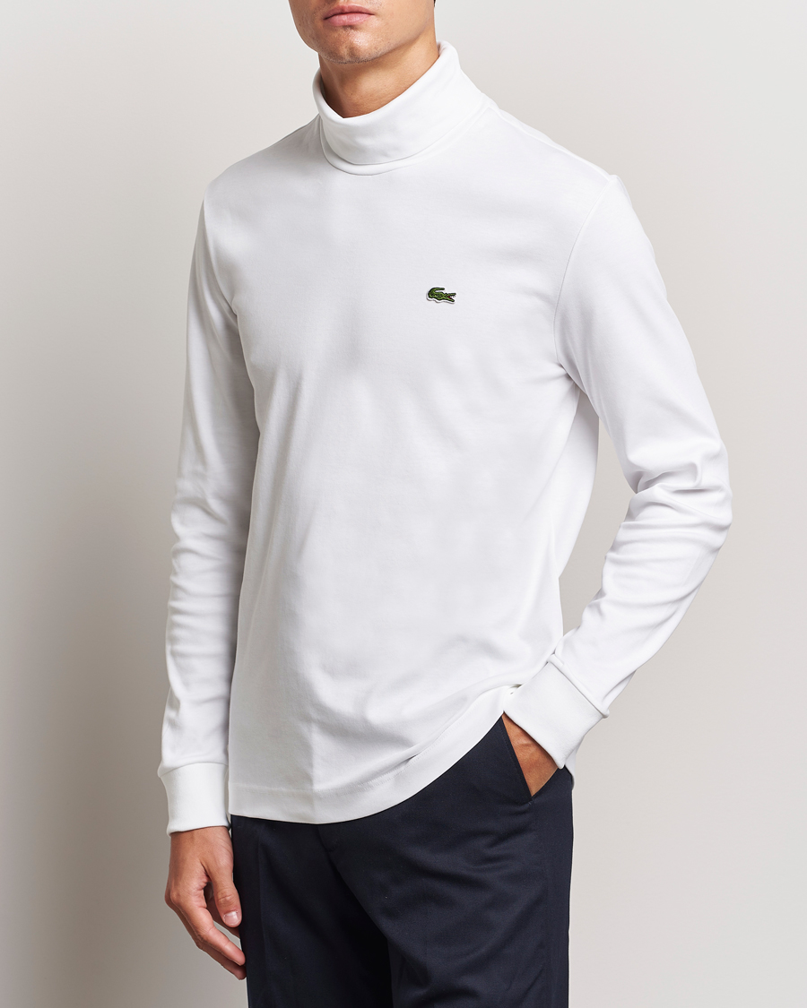 Men | Sweaters & Knitwear | Lacoste | Interlock Cotton Rollneck White