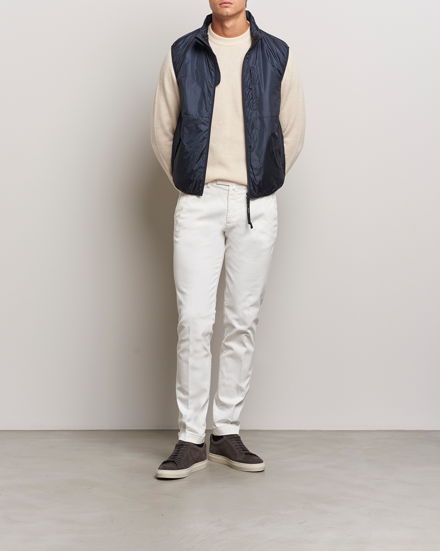 Men | Trousers | Briglia 1949 | Slim Fit Cotton Stretch Chino Off White