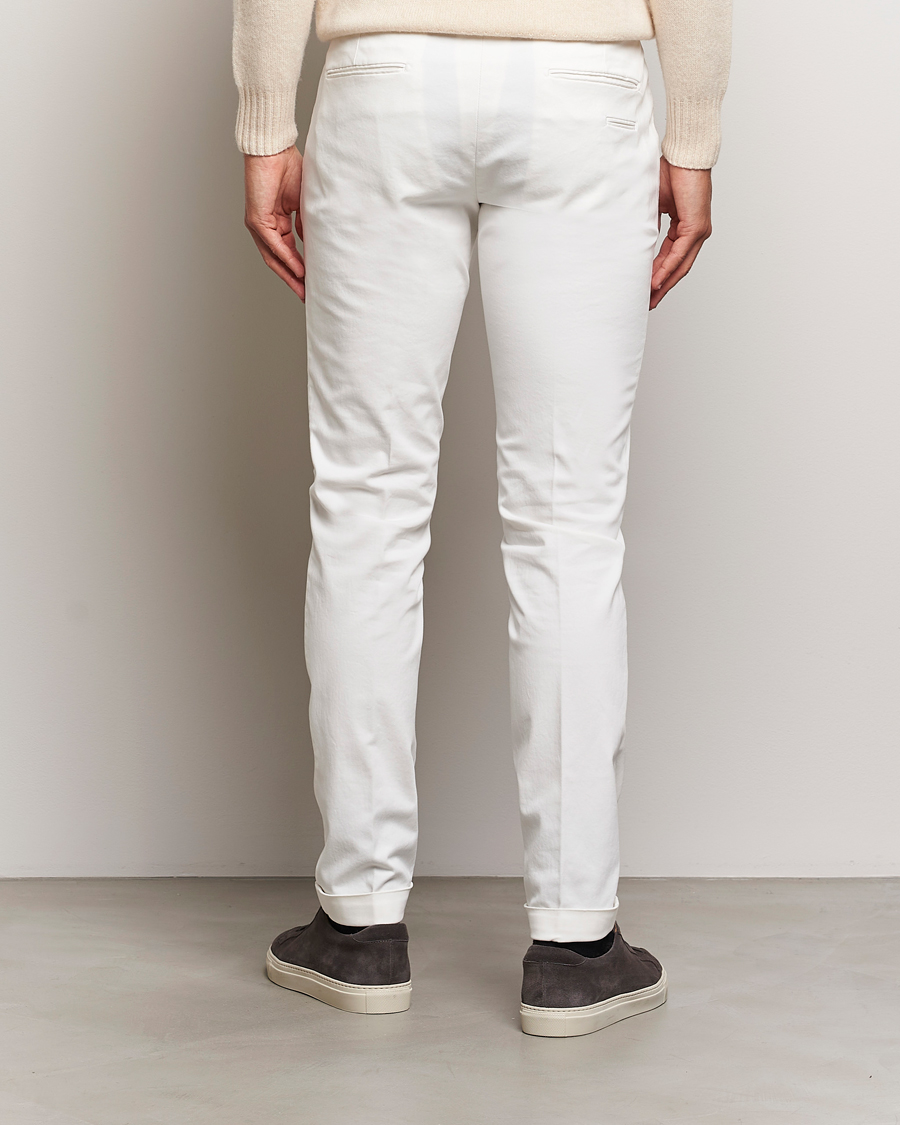 Men | Trousers | Briglia 1949 | Slim Fit Cotton Stretch Chino Off White