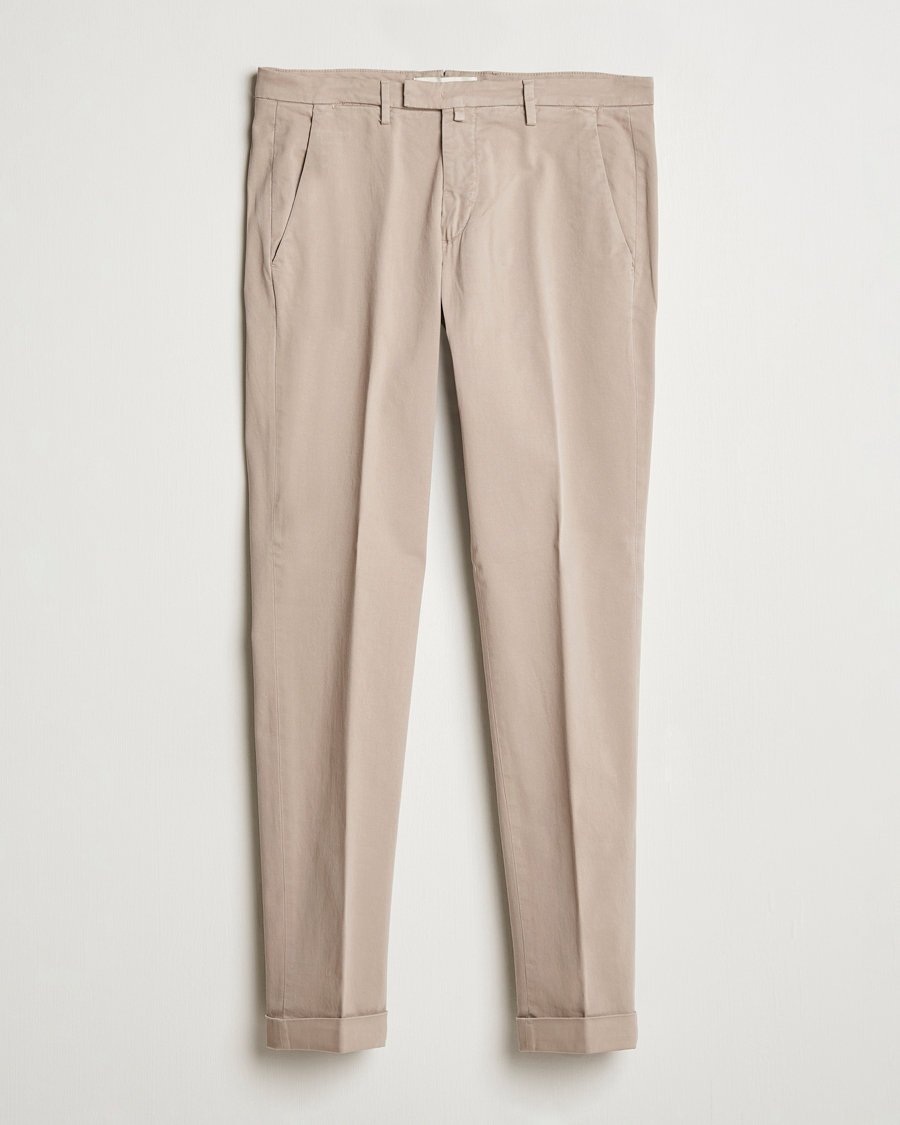 Men | Trousers | Briglia 1949 | Slim Fit Cotton Stretch Chino Beige