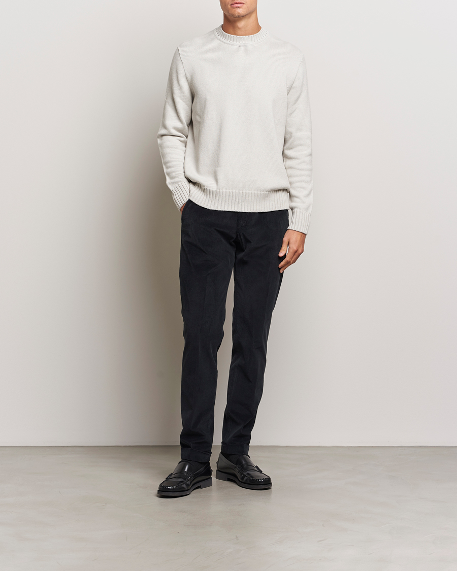 Men | Trousers | Briglia 1949 | Slim Fit Corduroy Trousers Black