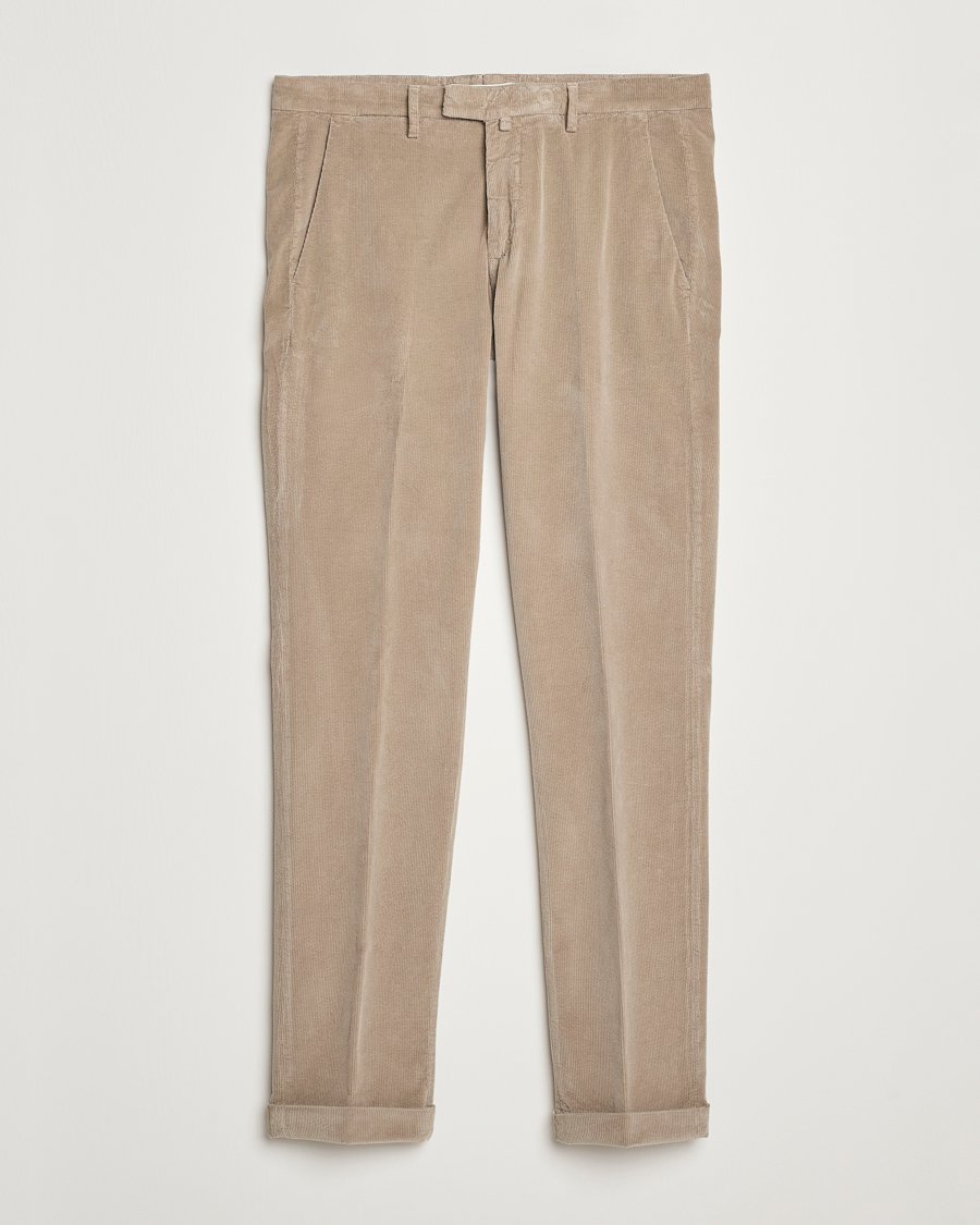Men | Trousers | Briglia 1949 | Slim Fit Corduroy Trousers Beige