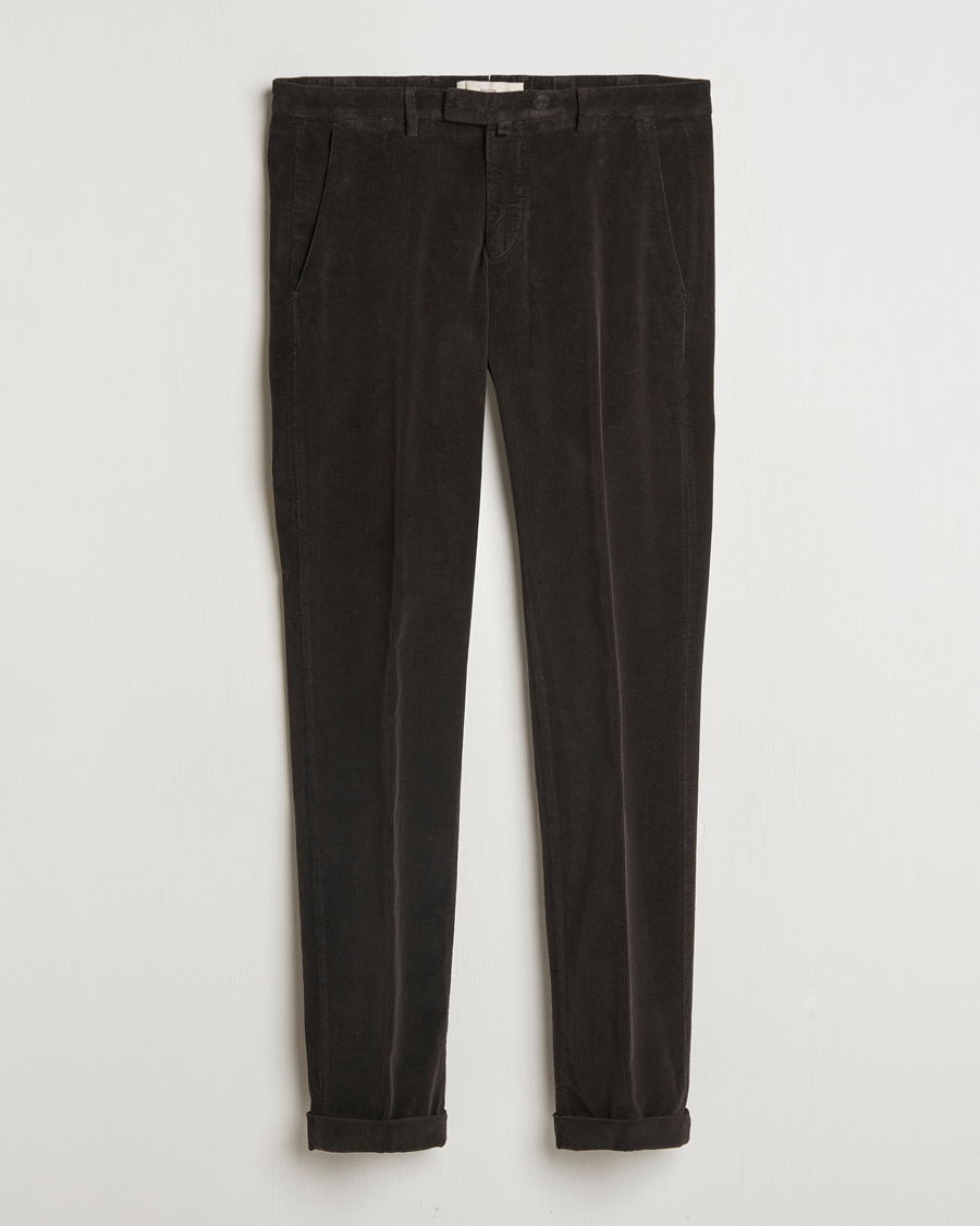 Men | Trousers | Briglia 1949 | Slim Fit Corduroy Trousers Dark Brown