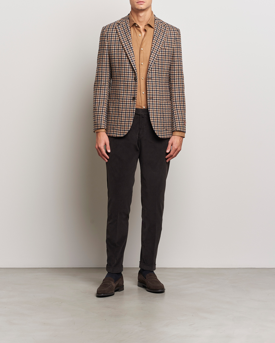 Men | Trousers | Briglia 1949 | Slim Fit Corduroy Trousers Dark Brown