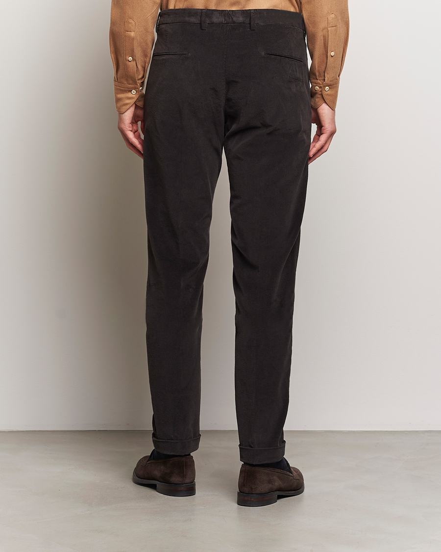 Men | Trousers | Briglia 1949 | Slim Fit Corduroy Trousers Dark Brown