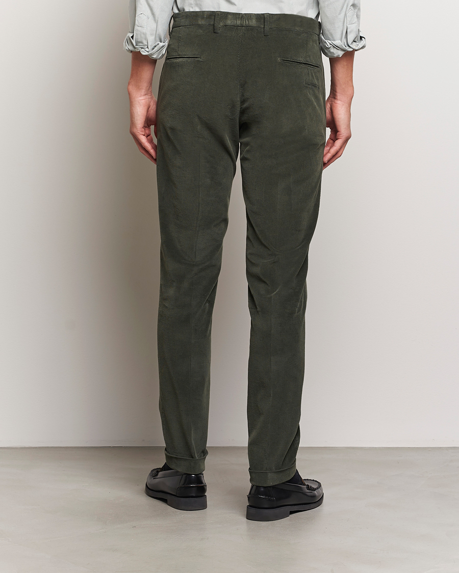 Men | Trousers | Briglia 1949 | Slim Fit Corduroy Trousers Dark Green