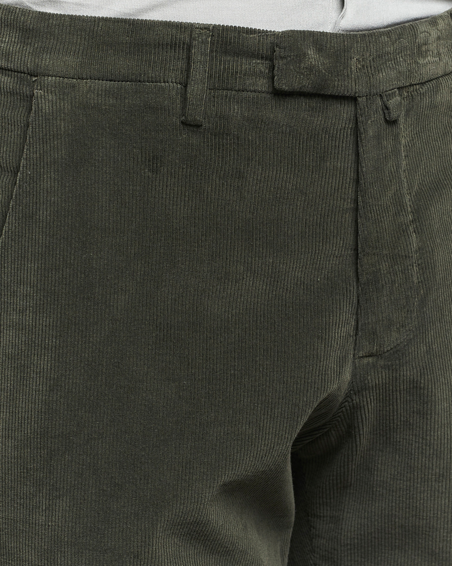 Men | Trousers | Briglia 1949 | Slim Fit Corduroy Trousers Dark Green