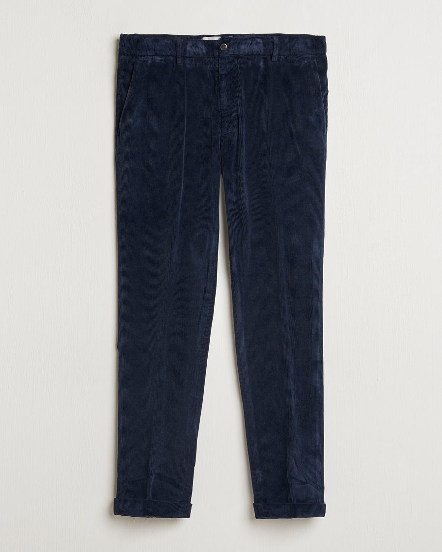 Men | Trousers | Briglia 1949 | Easy Fit Corduroy Trousers Navy