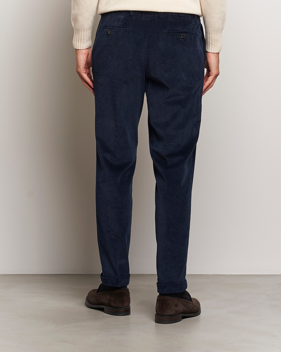 Men | Trousers | Briglia 1949 | Easy Fit Corduroy Trousers Navy