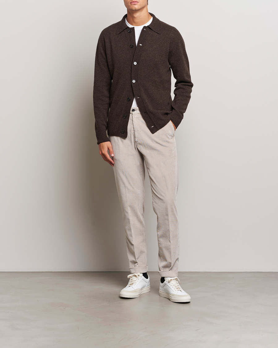 Men | Trousers | Briglia 1949 | Easy Fit Corduroy Trousers Beige