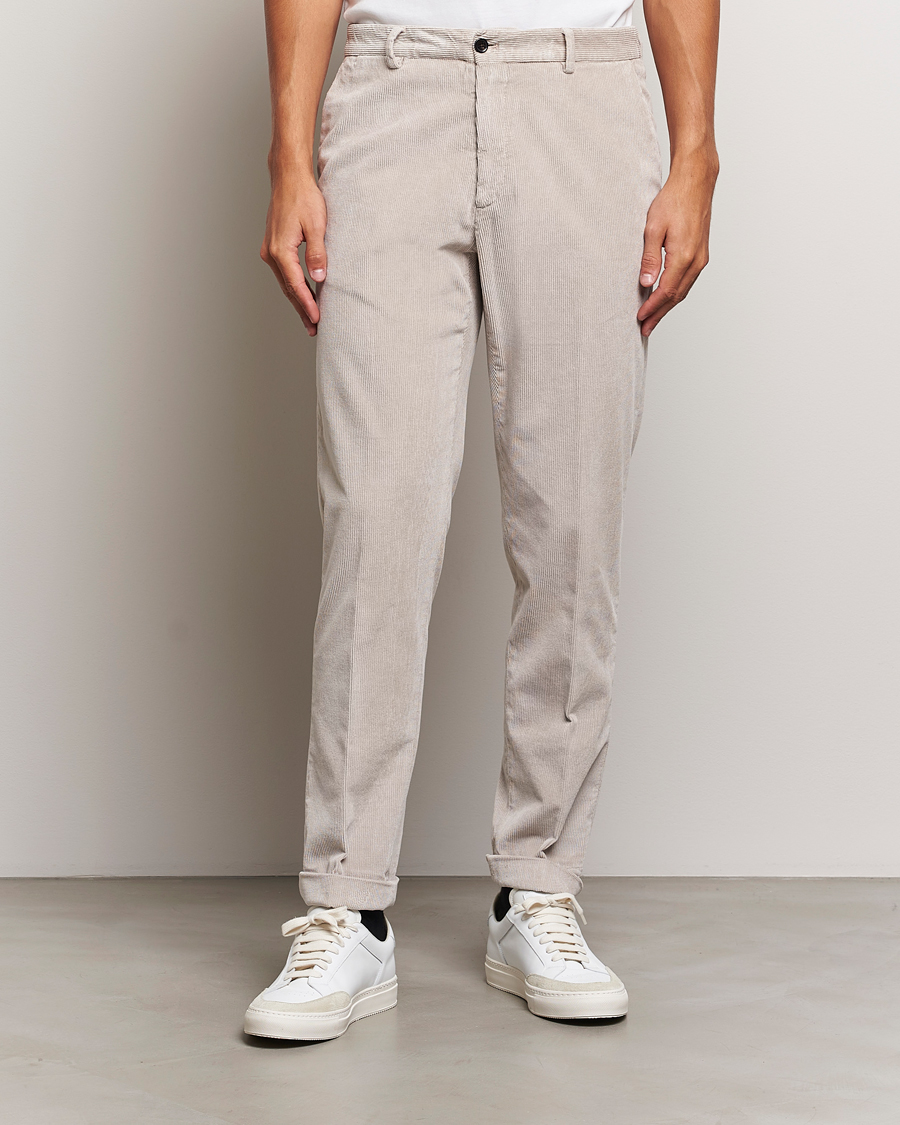 Men | Trousers | Briglia 1949 | Easy Fit Corduroy Trousers Beige