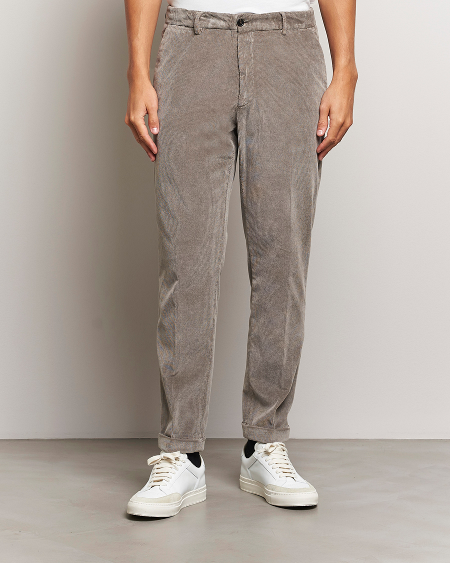 Men | Trousers | Briglia 1949 | Easy Fit Corduroy Trousers Taupe