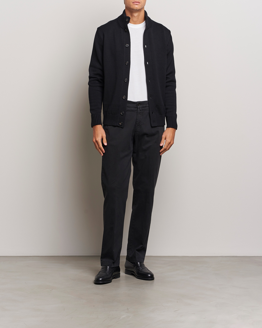 Men | Trousers | Briglia 1949 | Soho Tailored Easy Fit Chino Black