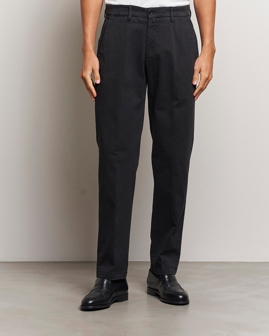 Men | Trousers | Briglia 1949 | Soho Tailored Easy Fit Chino Black