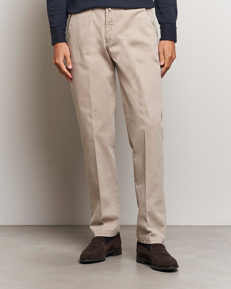 Men | Trousers | Briglia 1949 | Soho Tailored Easy Fit Chino Beige