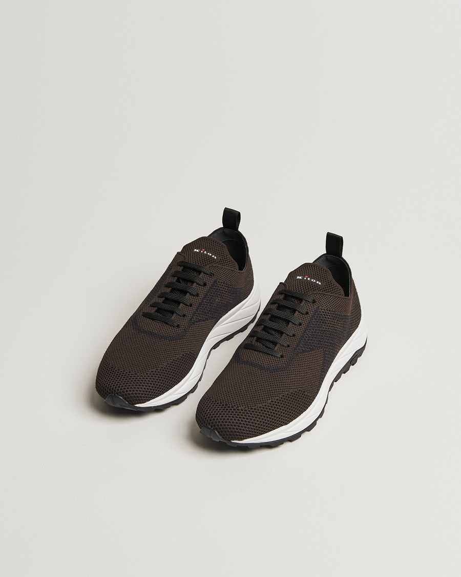 Men | Kiton Running Sneakers Dark Brown | Kiton | Running Sneakers Dark Brown