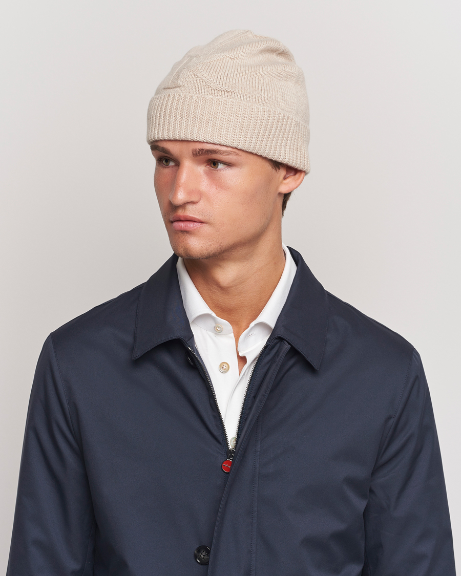 Men | Kiton Cashmere Beanie Beige | Kiton | Cashmere Beanie Beige