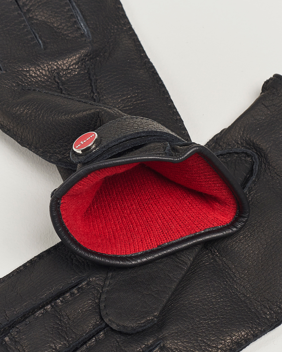 Men | Kiton Grain Leather Gloves Black | Kiton | Grain Leather Gloves Black