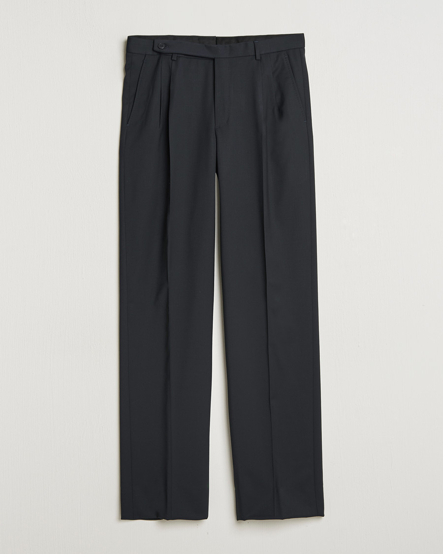 Men | Trousers | Brioni | Pleated Wool Trousers Navy