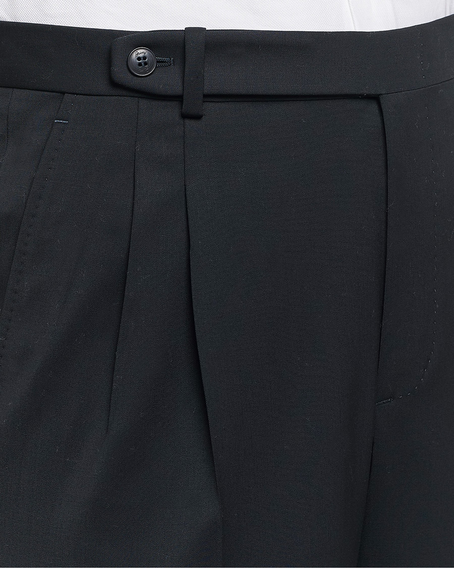 Men | Trousers | Brioni | Pleated Wool Trousers Navy