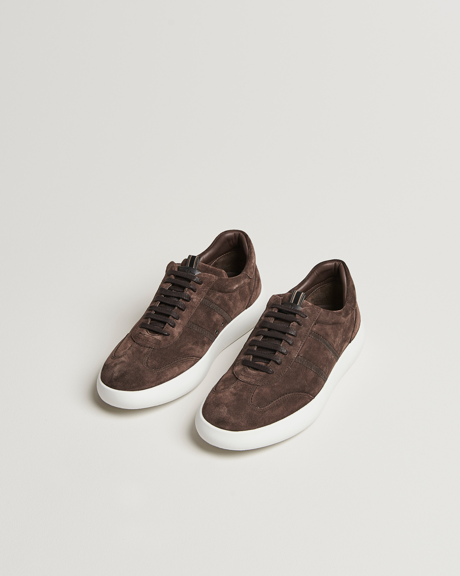 Men | Brioni Cassetta Sneakers Dark Brown Suede | Brioni | Cassetta Sneakers Dark Brown Suede