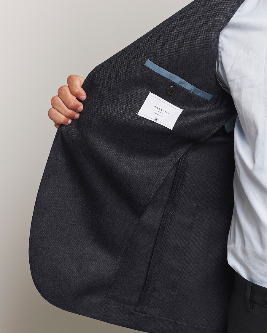 Men | Blazers | Boglioli | K Jacket Wool Hopsack Blazer Charcoal