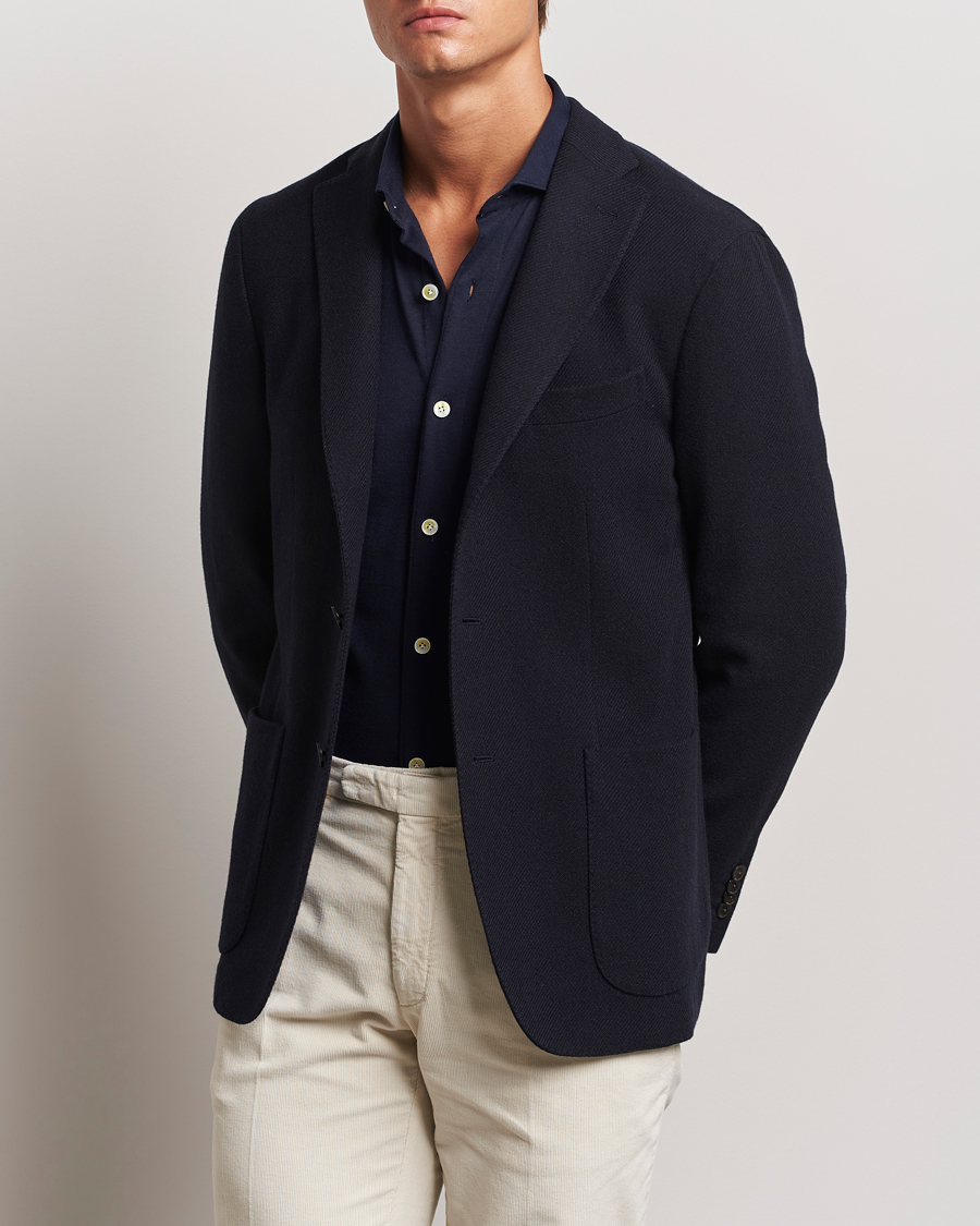 Men | Blazers | Boglioli | K Jacket Wool/Cashmere Blazer Navy