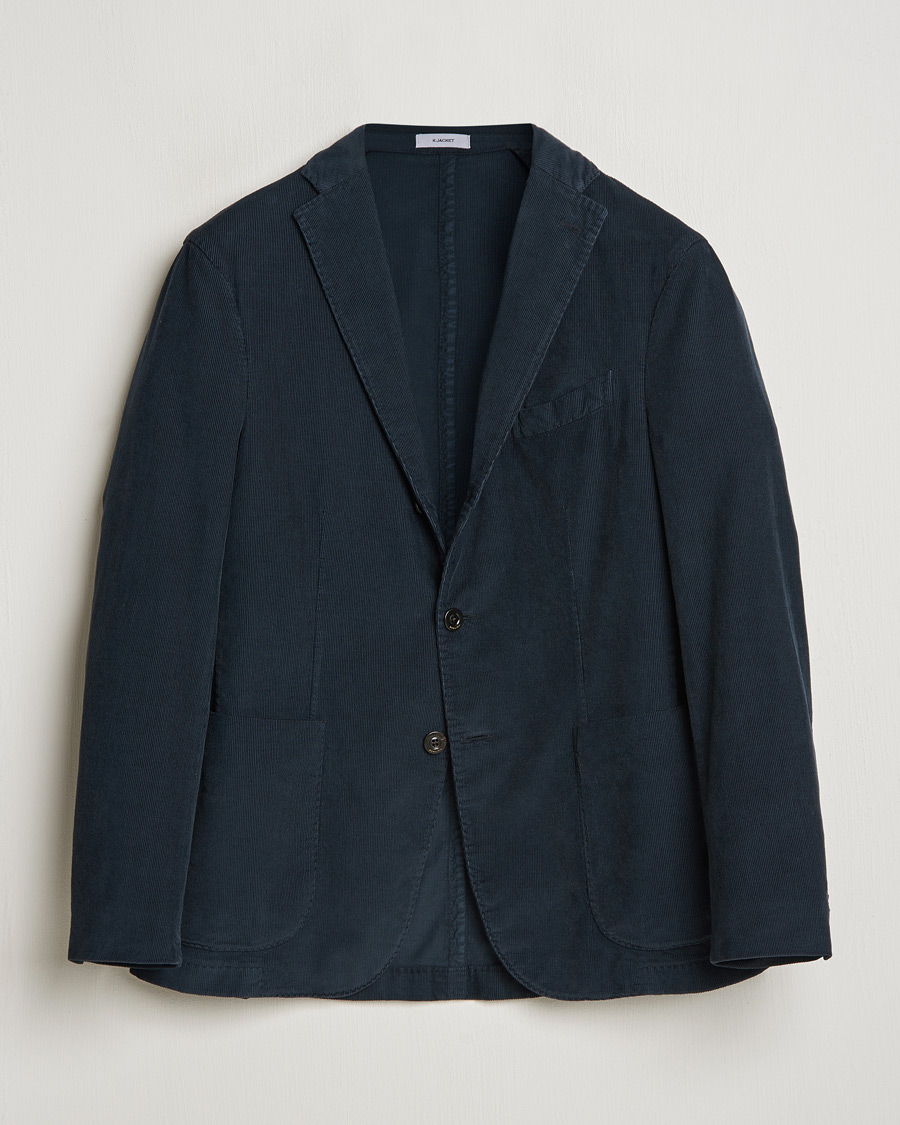 Men | Blazers | Boglioli | K Jacket Corduroy Blazer Navy