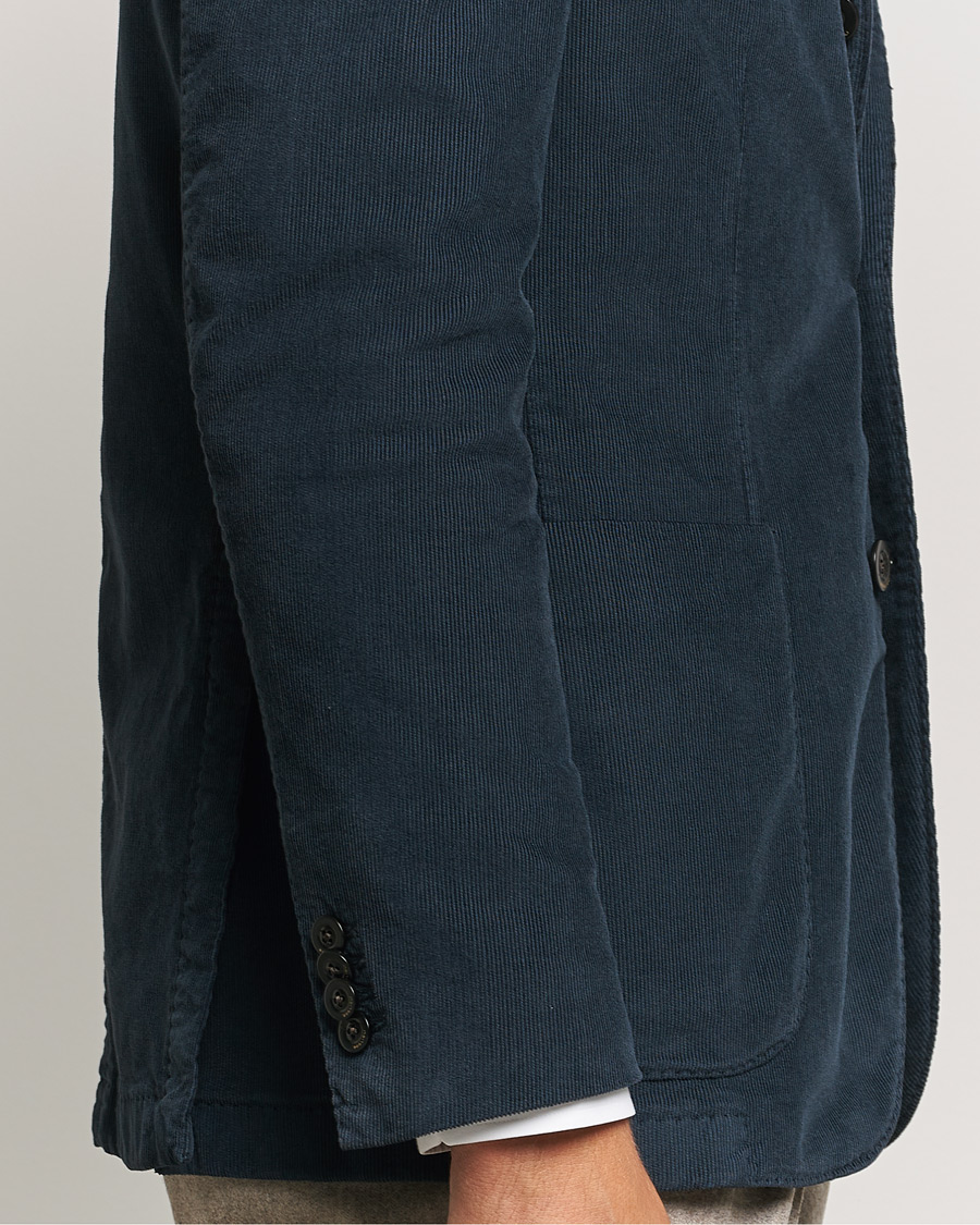 Men | Blazers | Boglioli | K Jacket Corduroy Blazer Navy