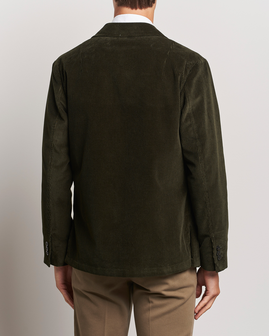 Men | Blazers | Boglioli | Wale Corduroy Painter Jacket Dark Green