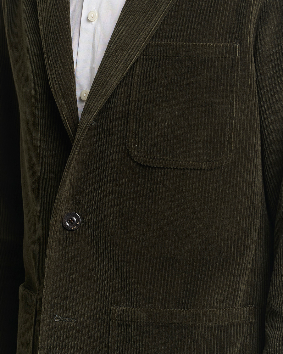 Men | Blazers | Boglioli | Wale Corduroy Painter Jacket Dark Green