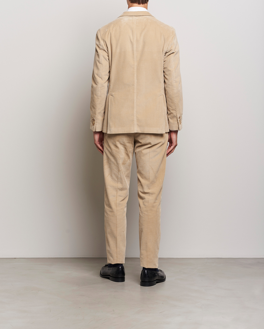 Men | Suits | Boglioli | K Jacket Wale Corduroy Suit Beige