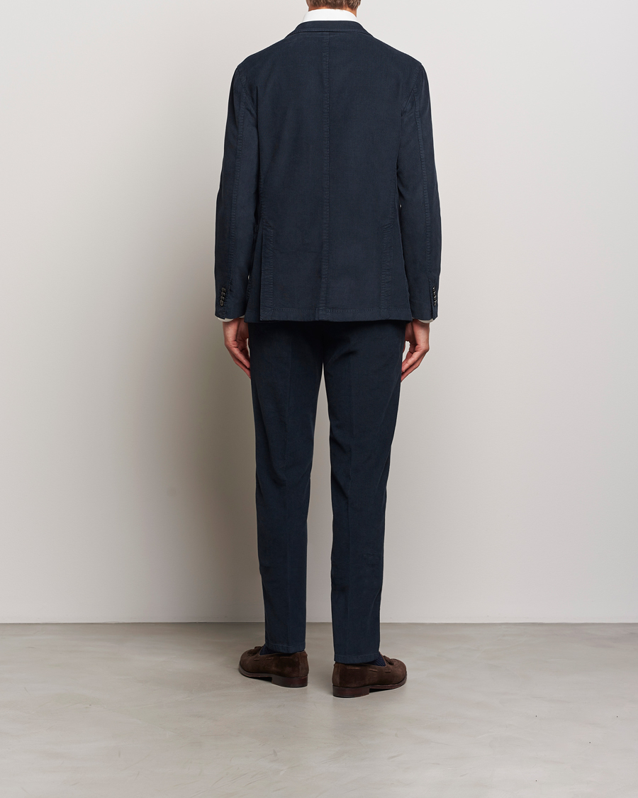 Men | Boglioli K Jacket Baby Corduroy Suit Navy | Boglioli | K Jacket Baby Corduroy Suit Navy