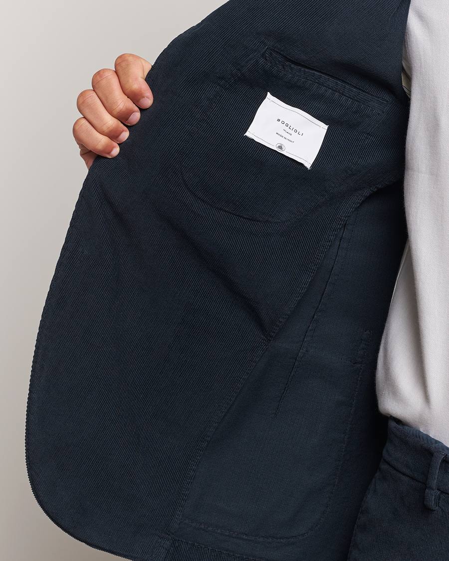 Men | Boglioli K Jacket Baby Corduroy Suit Navy | Boglioli | K Jacket Baby Corduroy Suit Navy