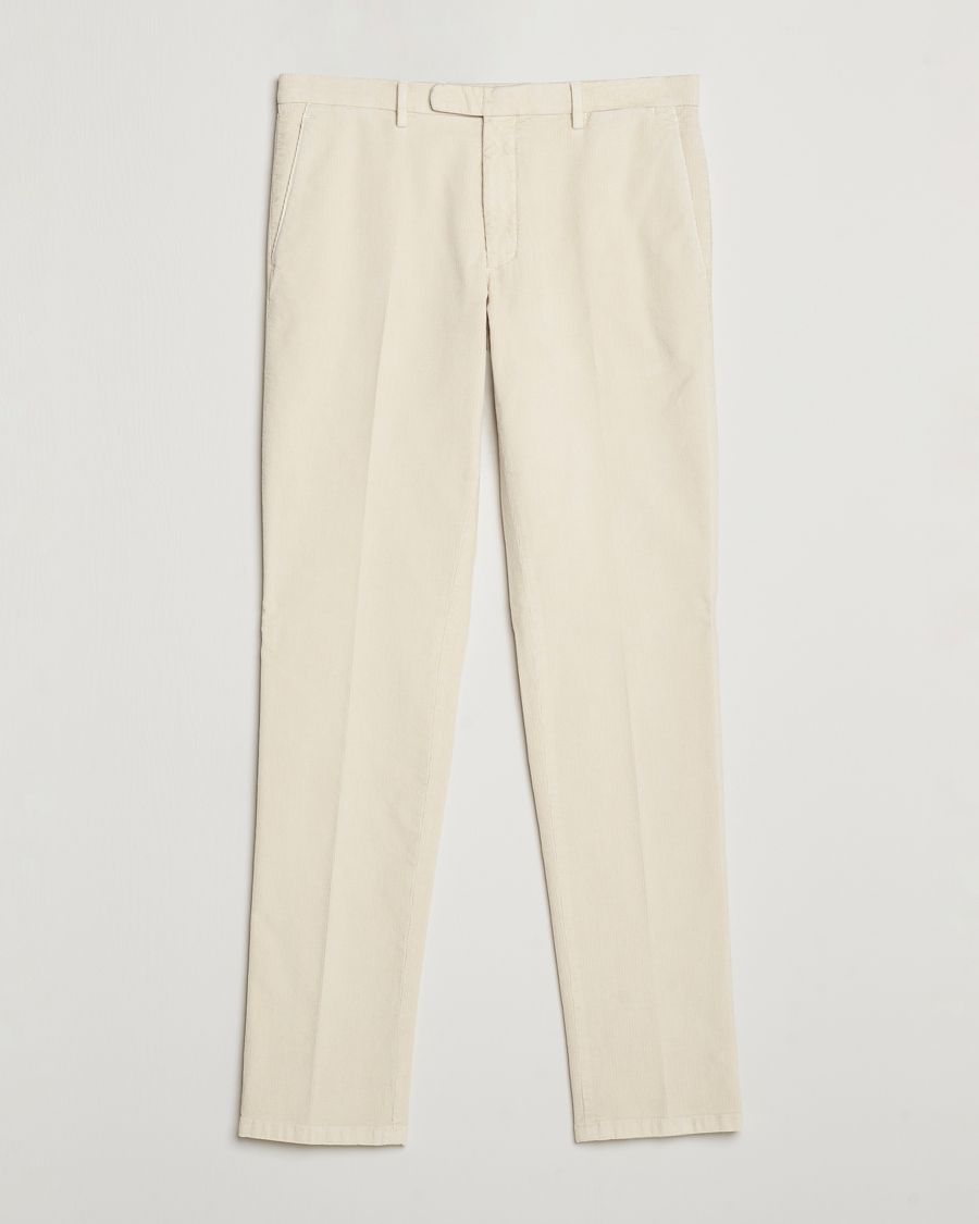Men | Trousers | Boglioli | Corduroy Trousers Off White