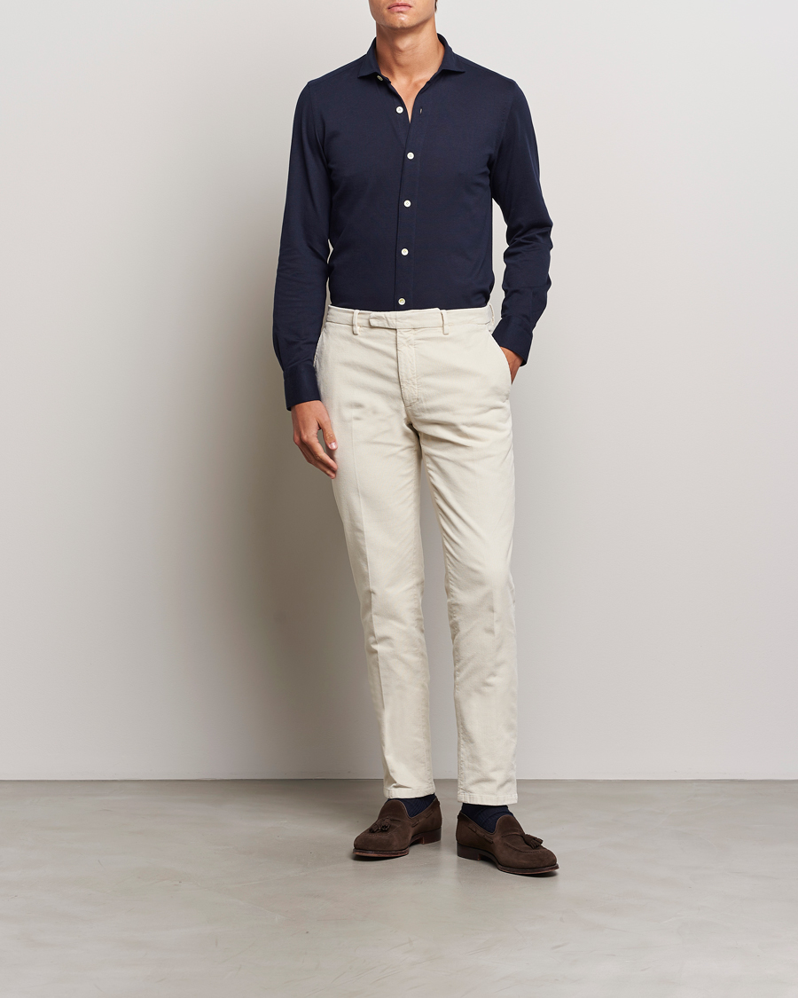 Men | Trousers | Boglioli | Corduroy Trousers Off White