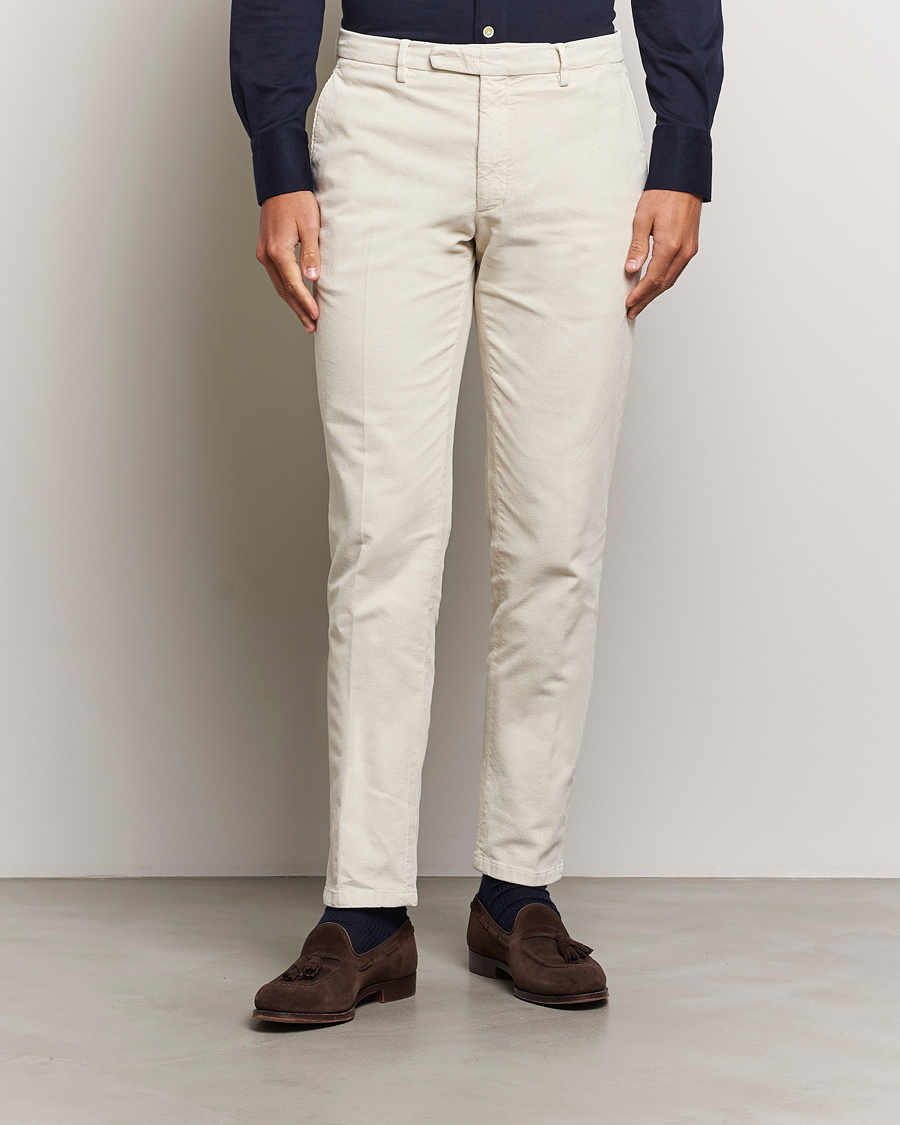 Men | Trousers | Boglioli | Corduroy Trousers Off White