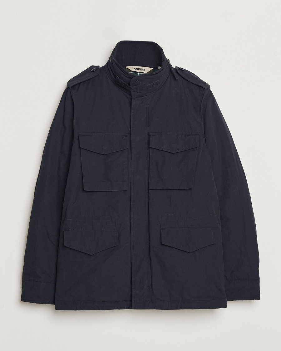 Men | Coats & Jackets | Aspesi | Cotton Field Jacket Midnight