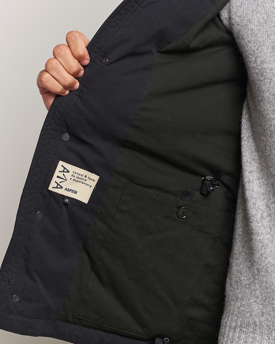 Men | Coats & Jackets | Aspesi | Cotton Field Jacket Midnight