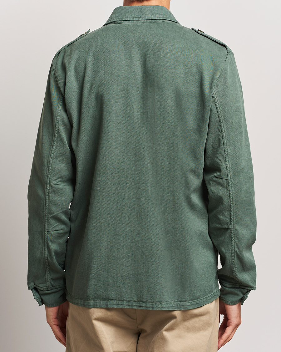 Men | Coats & Jackets | Aspesi | Twill Cotton Shirt Jacket Green