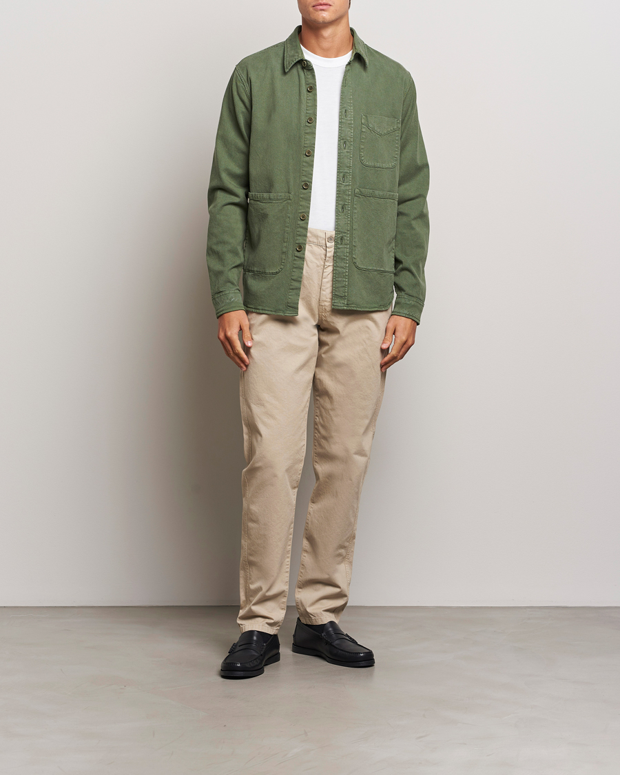 Men | Shirts | Aspesi | Cotton Utility Shirt Green