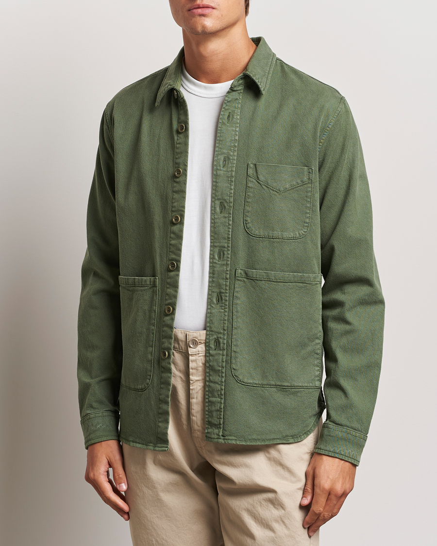 Men | Shirts | Aspesi | Cotton Utility Shirt Green
