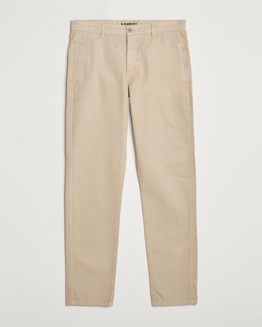 Men | Trousers | Aspesi | Garment Dyed Cotton Pants Beige