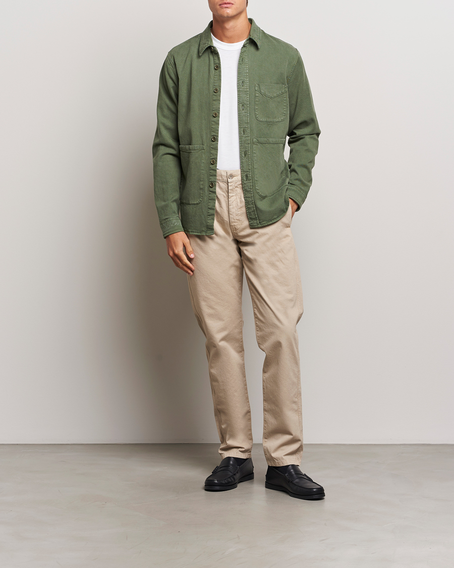 Men | Trousers | Aspesi | Garment Dyed Cotton Pants Beige