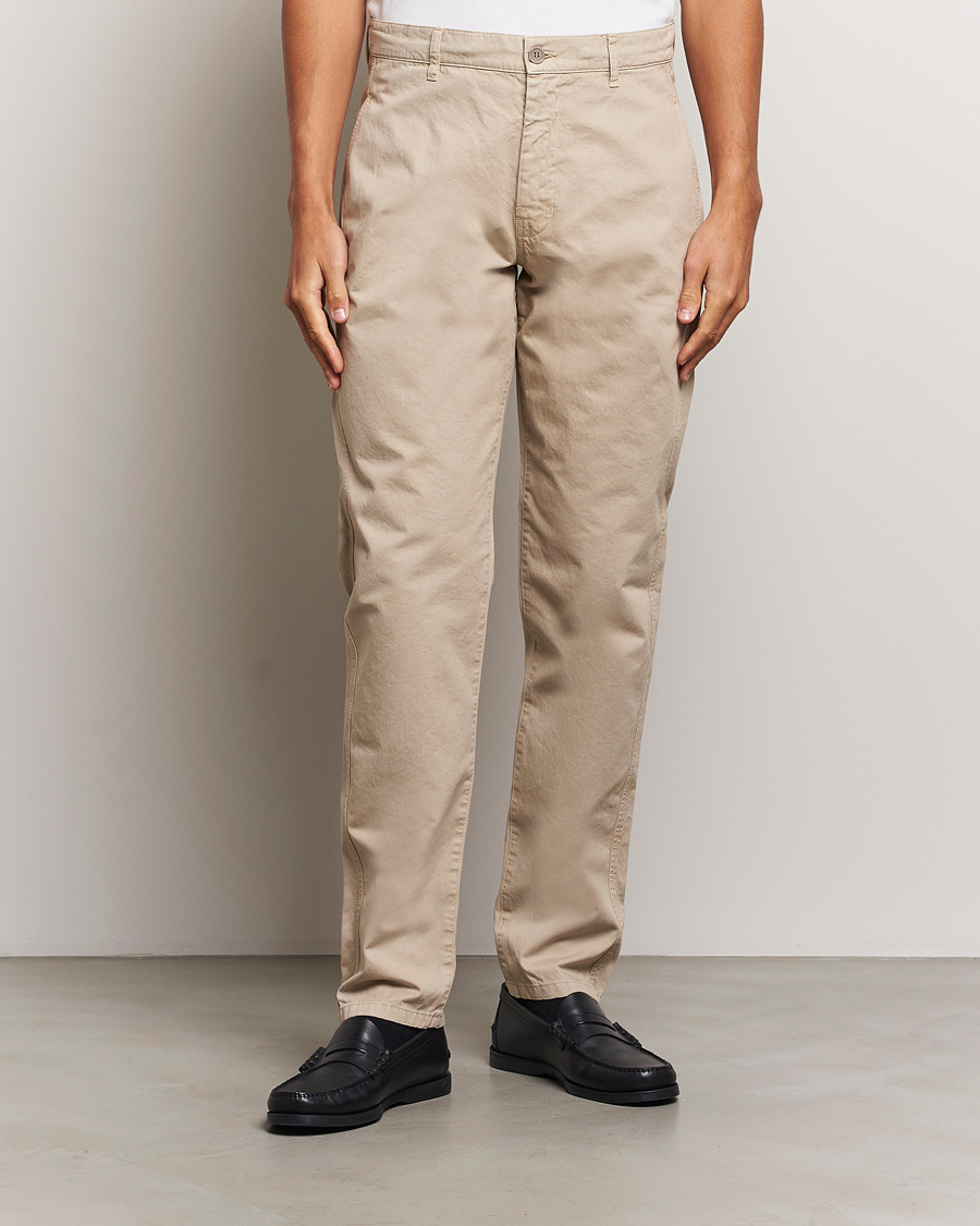 Men | Trousers | Aspesi | Garment Dyed Cotton Pants Beige