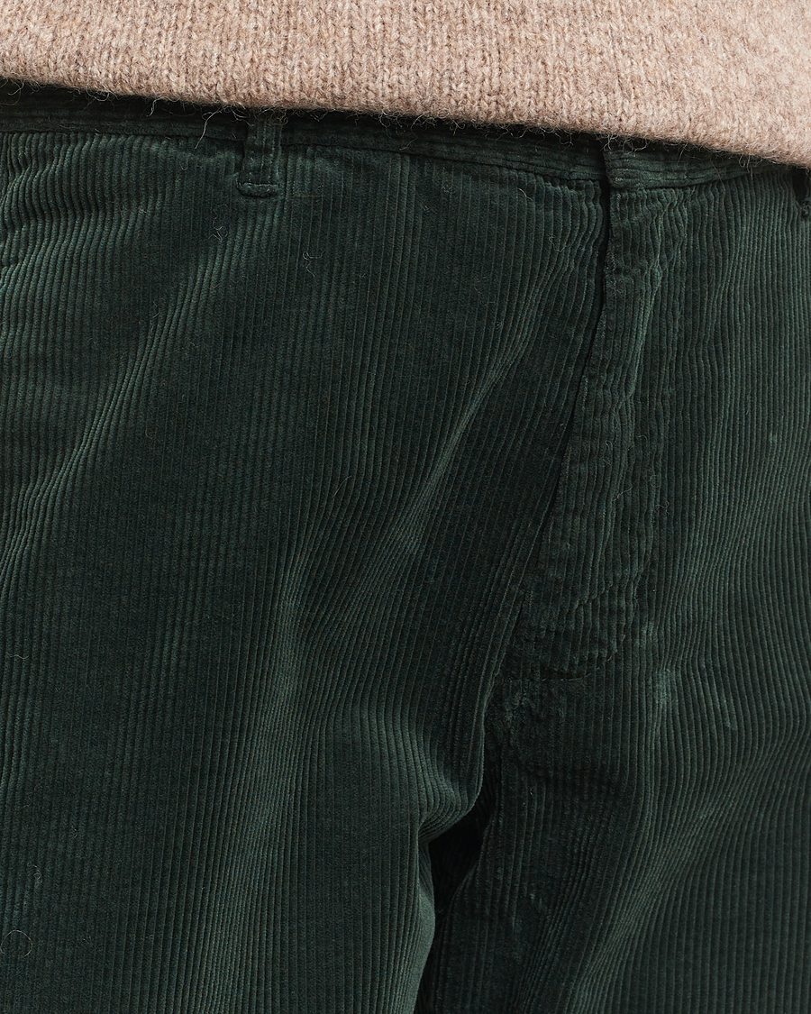 Men | Trousers | Aspesi | Corduroy Pants Dark Green