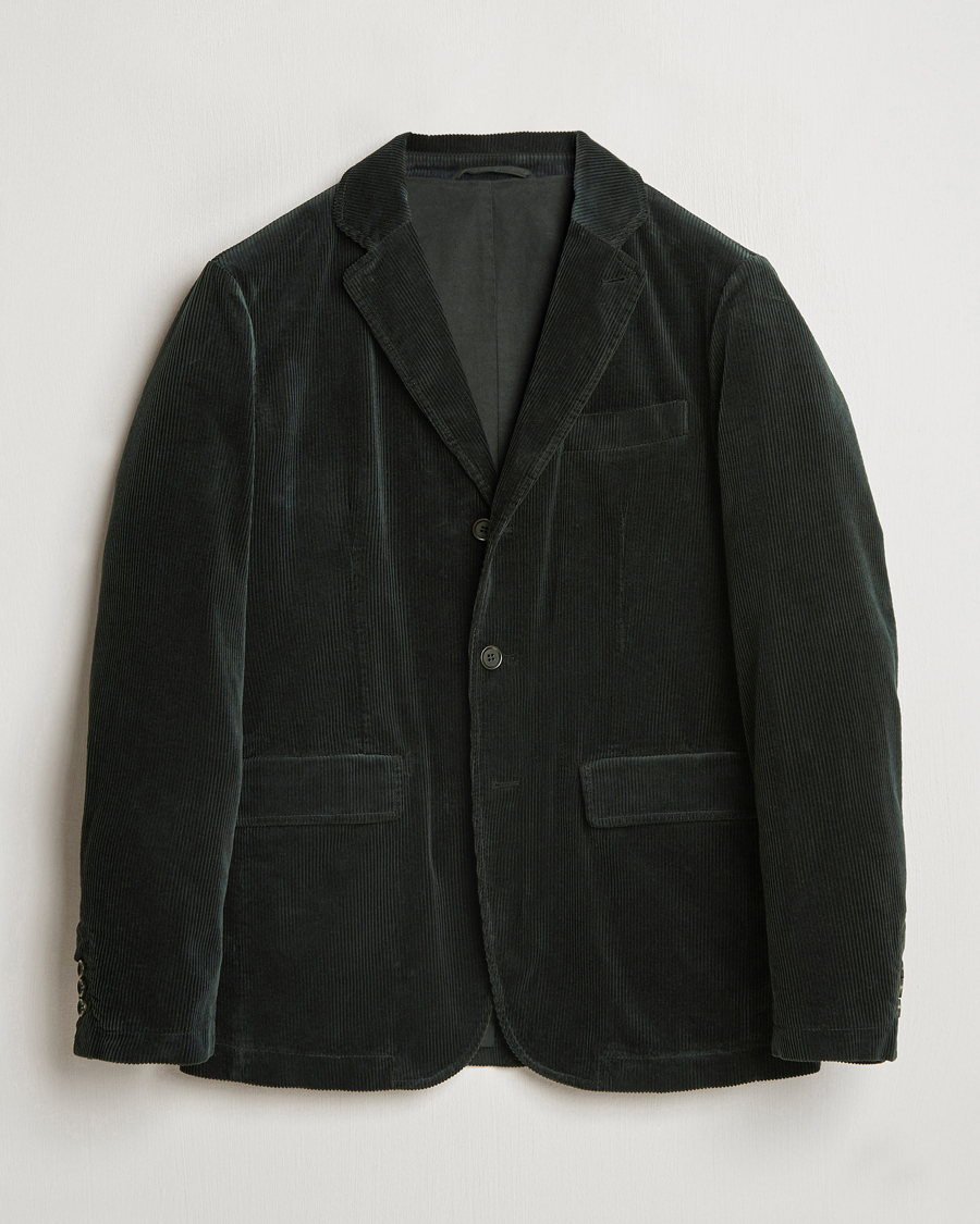 Men | Blazers | Aspesi | Corduroy Blazer Dark Green