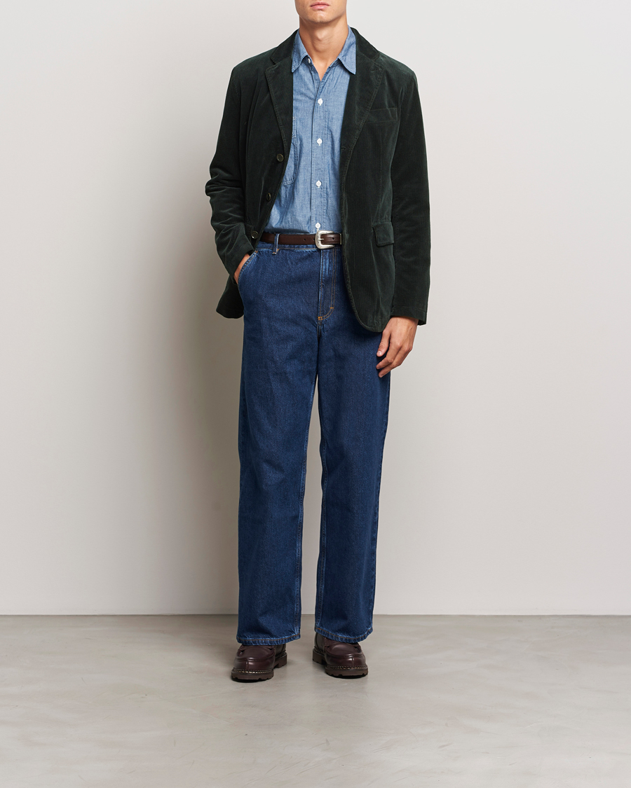 Men | Blazers | Aspesi | Corduroy Blazer Dark Green