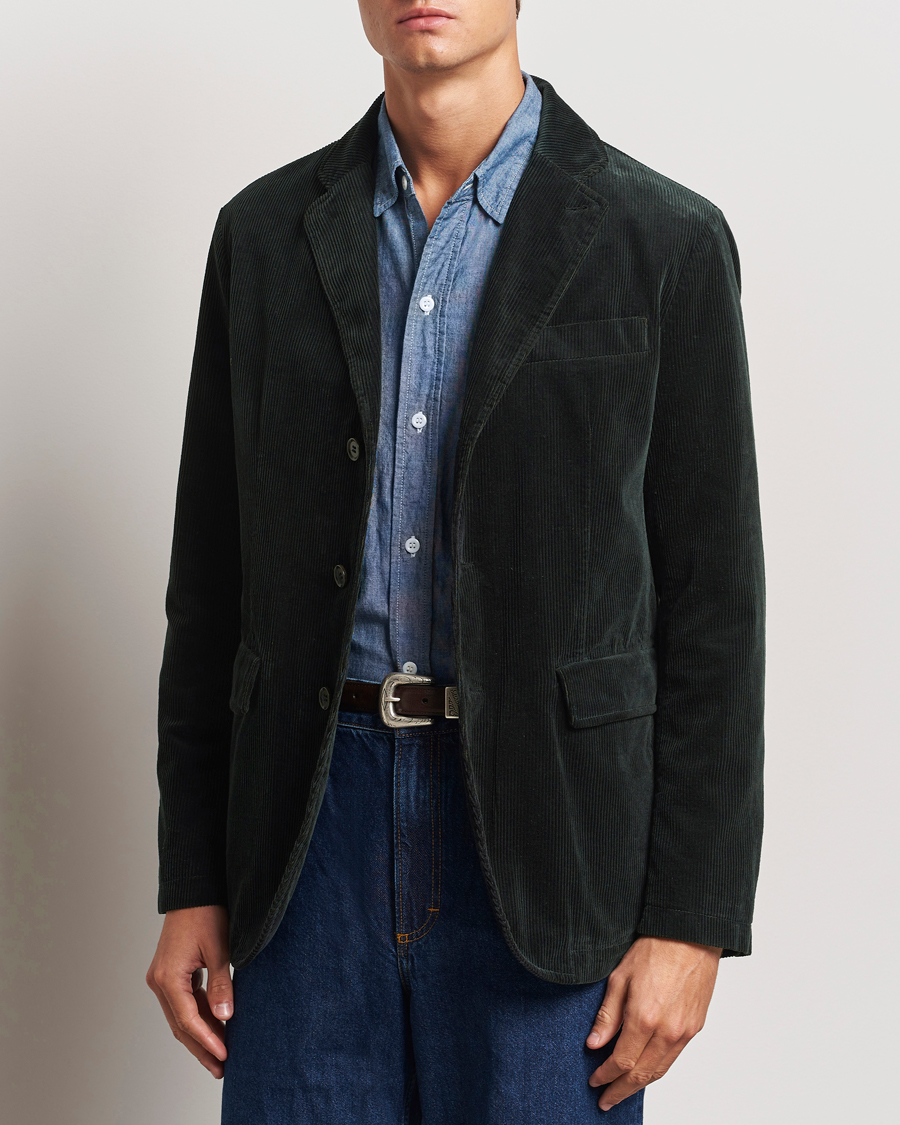 Men | Blazers | Aspesi | Corduroy Blazer Dark Green