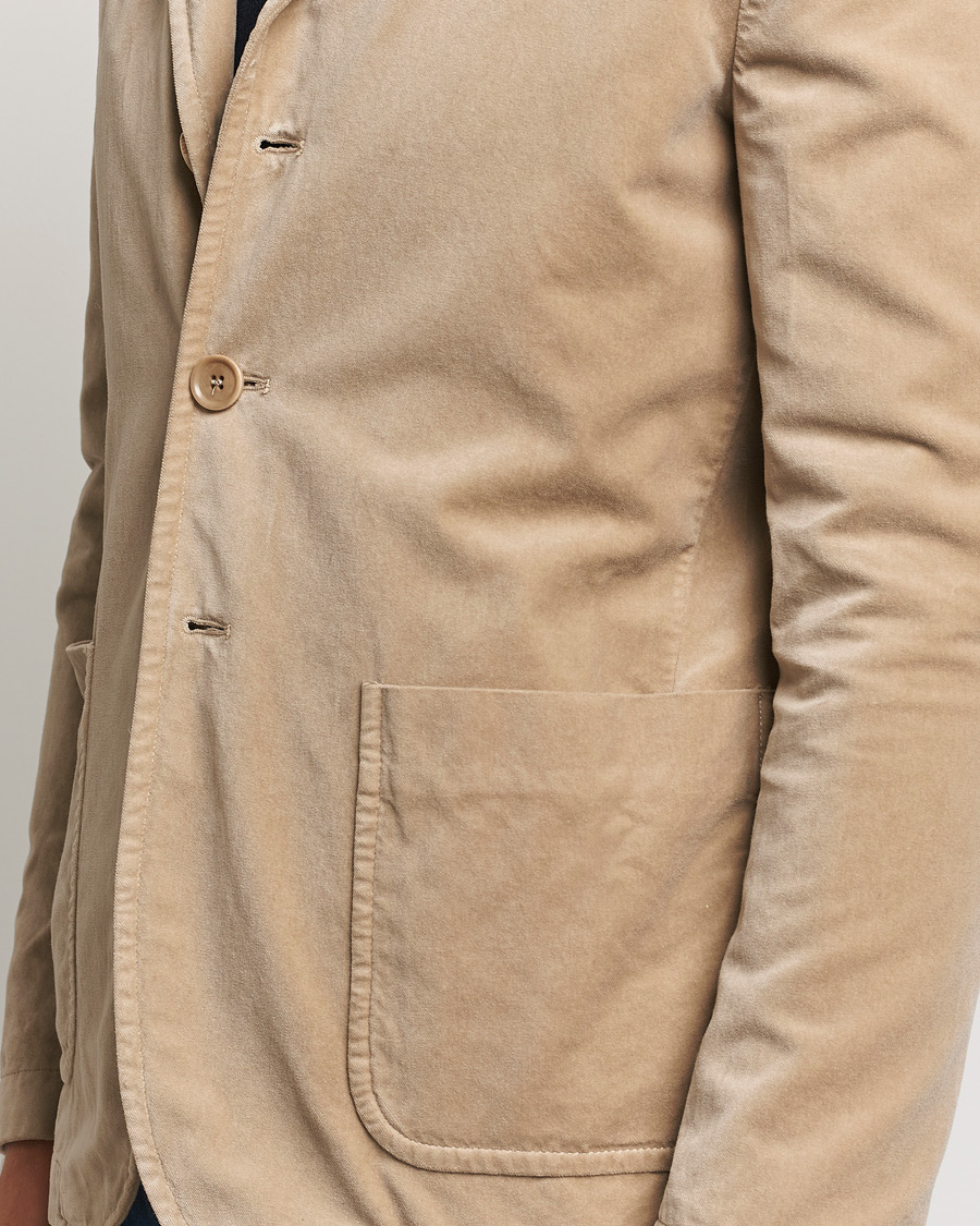 Men | Blazers | Aspesi | Velvet Casual Jacket Beige
